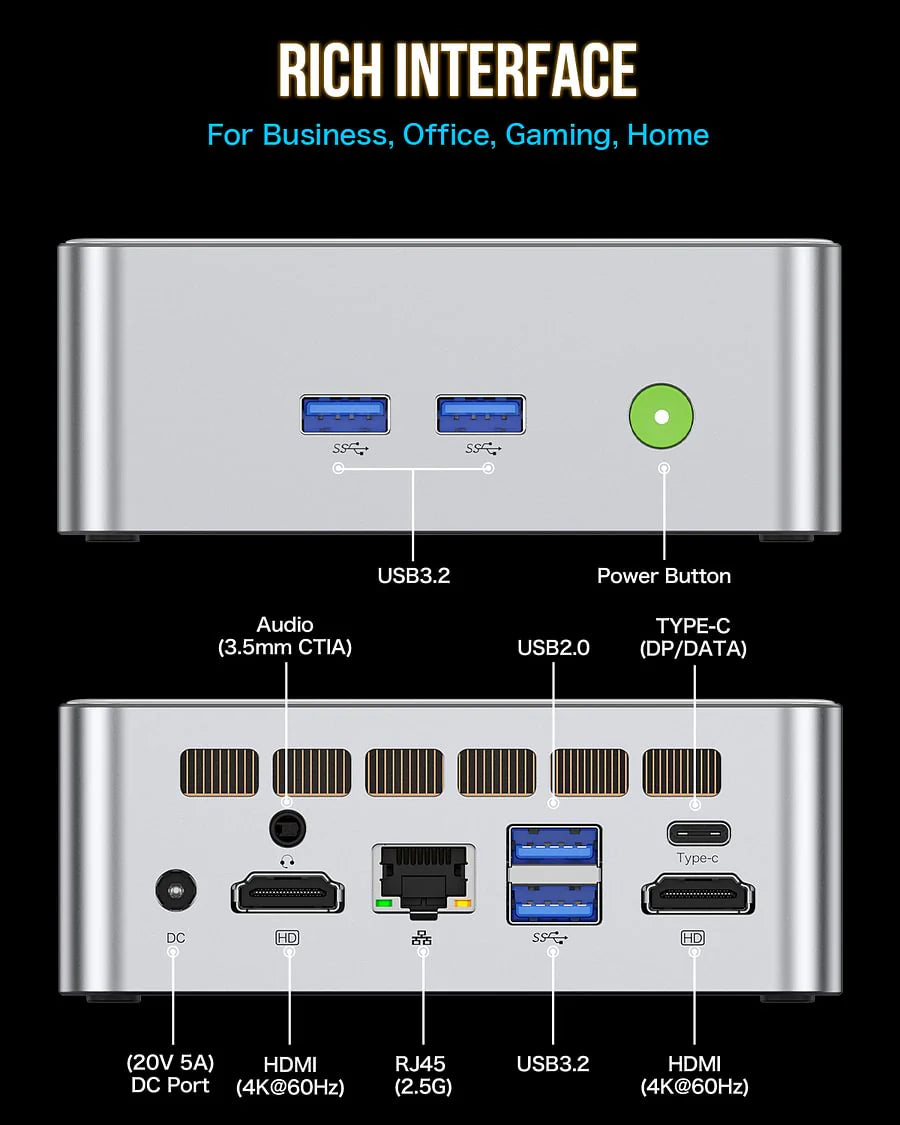 1014-GMKtec Intel 12th Core i5 12450H Mini PC--NucBox M3
