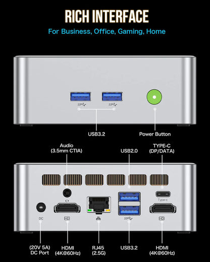 1014-GMKtec Intel 12th Core i5 12450H Mini PC--NucBox M3
